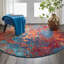 Gerome Blue/Orange/Red Area Rug-44543301