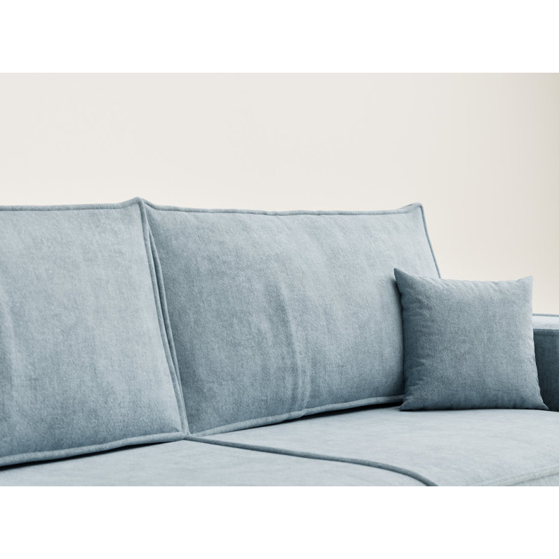 3 Seater Reclining Sofa, Light blue