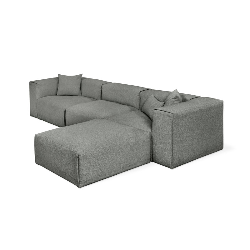 Nest Modular Sectional, Scoria Boucle