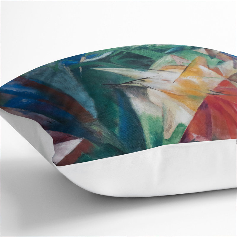 Birds Abstract Scatter Cushion, White, 55cm H x 55cm W x 20cm D