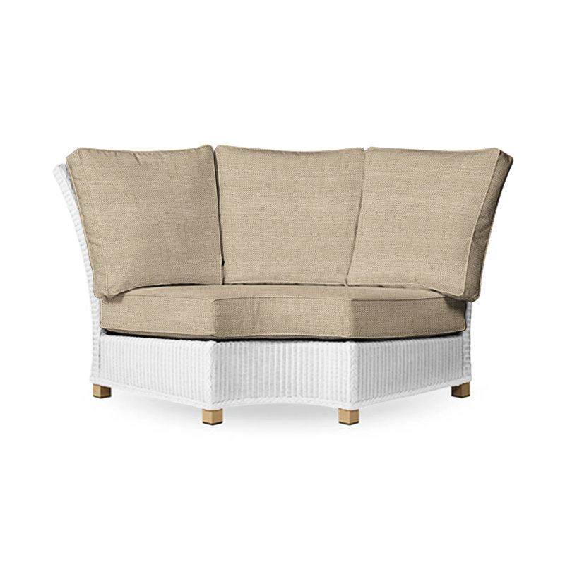 Hamptons Outdoor Corner Wedge Lounge Chair, Cottage Pepper, White