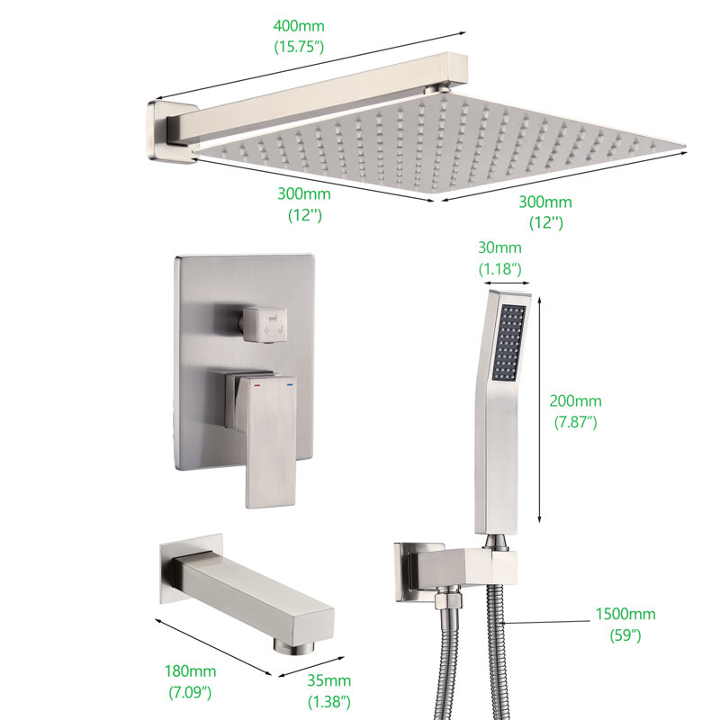 All-In-One Kit with Rough in-Valve, Brushed Nickel