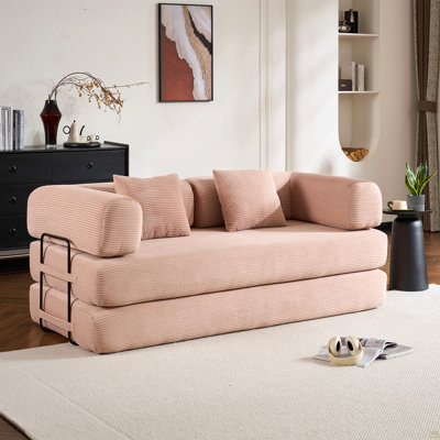 Canapé-lit convertible Boneless de 78 po avec 2 coussins