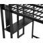 Lit mezzanine avec bureau, lit mezzanine en métal pour lit simple, cadre de lit mezzanine avec bureau et rangement compatible avec les garçons, les adolescents et les filles, cadre de lit noir