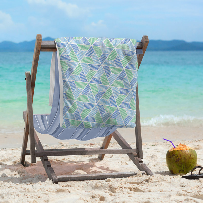 Katelyn Elizabeth Beach Towel, Teal/Green