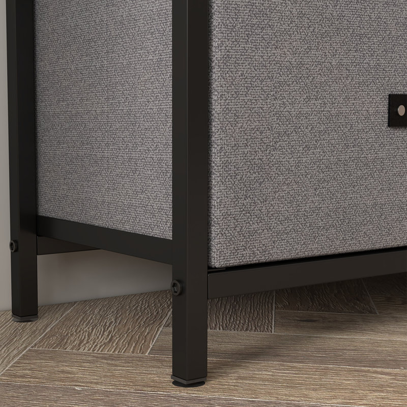 98.8cm W 2 - Drawer Chest of Drawers, Black