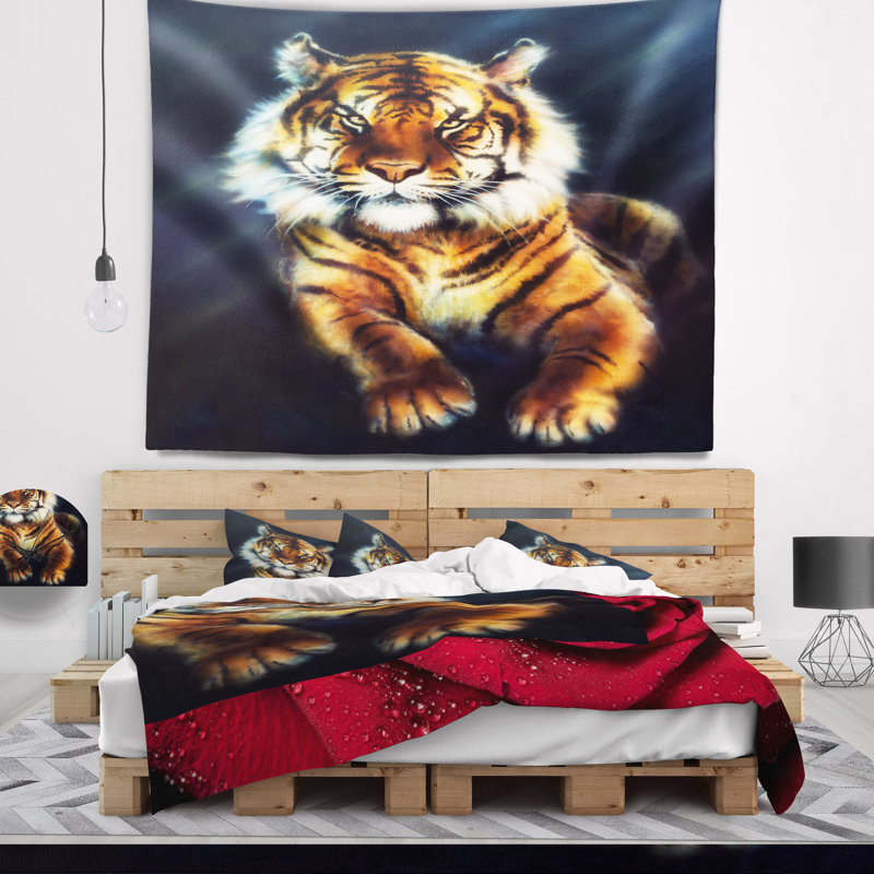Mighty tiger tapisserie Animal, H 50 po x l 60 po