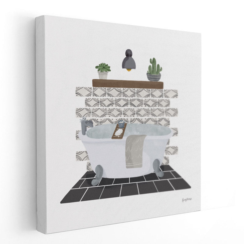 «Relaxing Bathroom II», reproduction d'art sur toile, H 40 po x l 40 po
