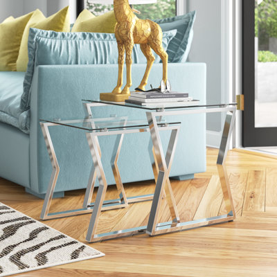 Xander Glass Top Nesting Tables