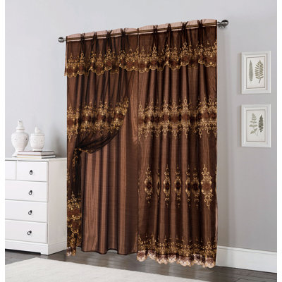 Panneau de rideau simple obscurcissant avec passe-tringle Floral