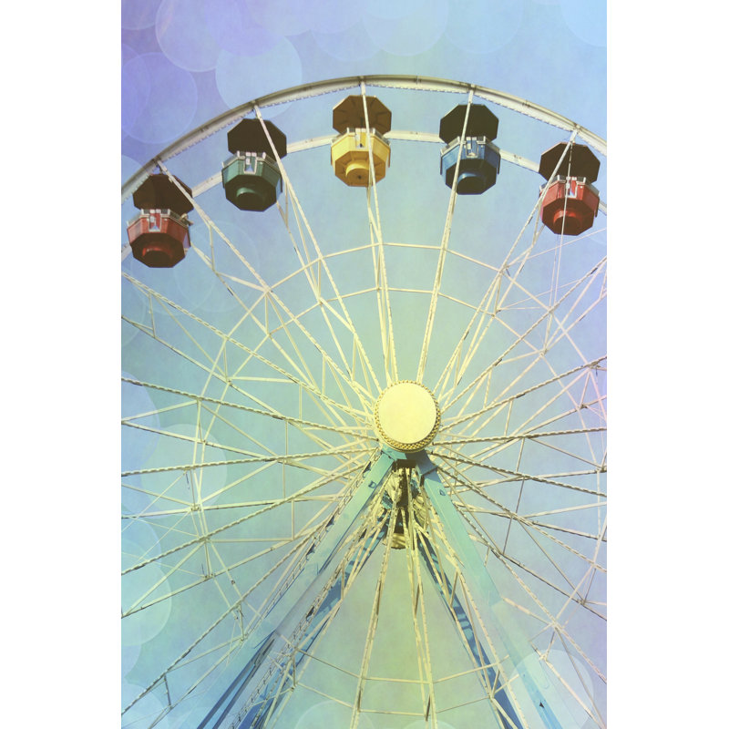 «Rainbow Ferris Wheel I» par Sylvia Coomes, impression sur toile, H 48 po x l 32 po, Toile tendue