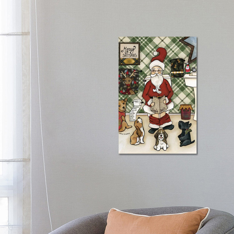 Merry Shitmas - Wrapped Canvas Print, 66.04 cm H x 45.72 cm W x 1.91 cm D