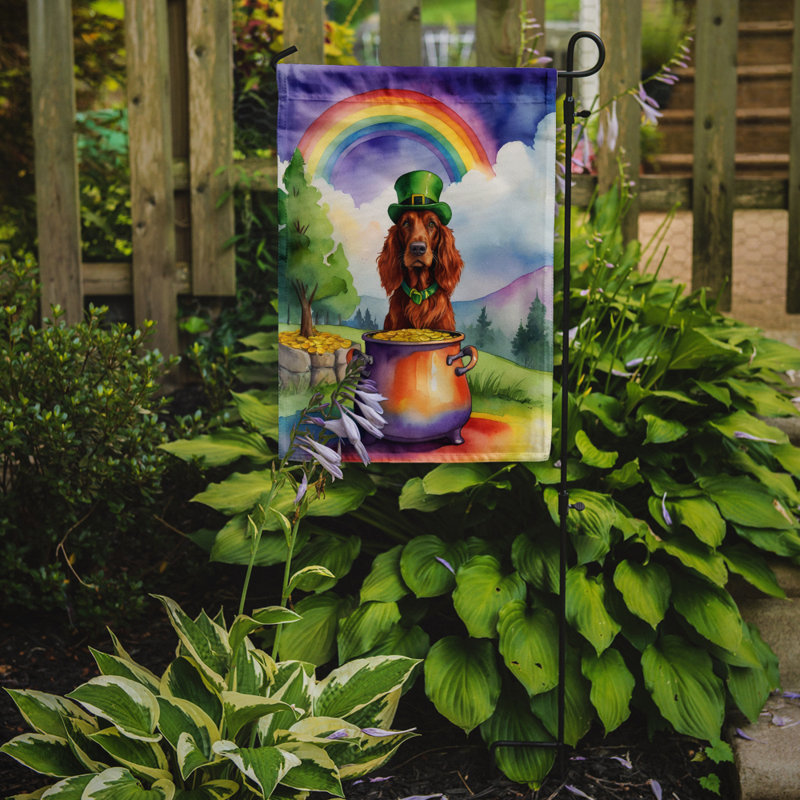 Drapeau de jardin double face en polyester H 15,5 po x l 11,25 po St Patrick's Day