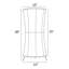 Lampe de table d'extérieur à DEL intégrée à pile 28 po Patro-63789295
