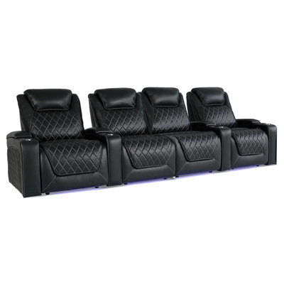 Oslo Upholstered Home Theater Seating with Cup Holder