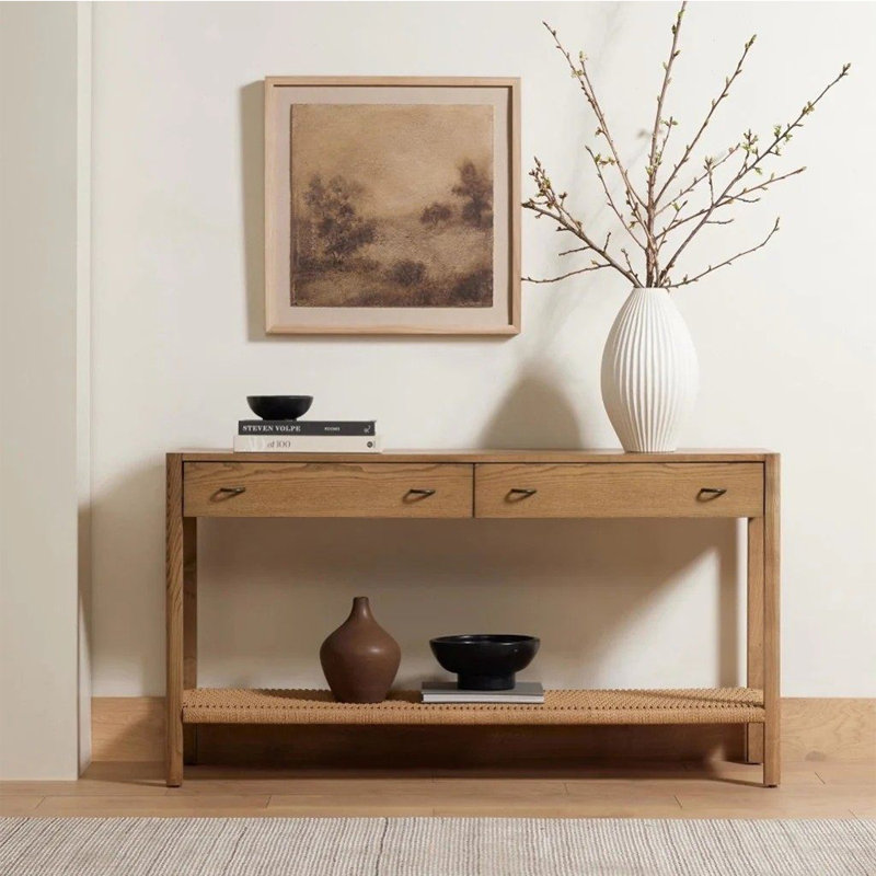 Console en bois de style américain, 29.9" H x 55" W x 15.7" D