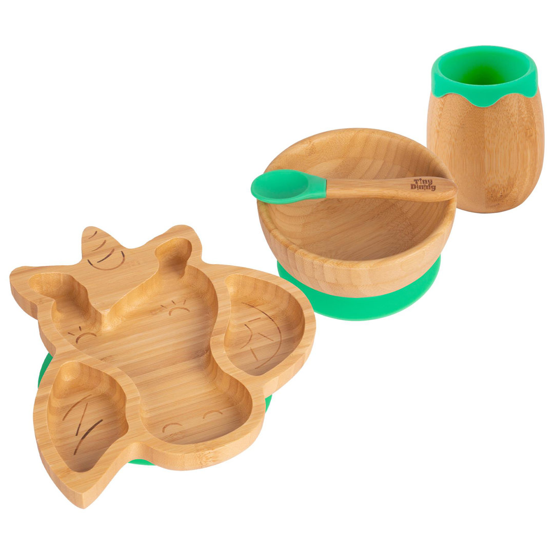 Tiny Dining - Unicorn Bamboo Suction Baby Feeding Set - 4pc
