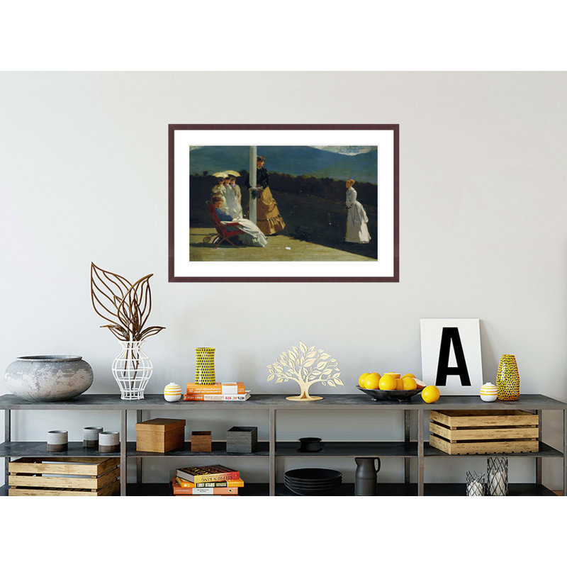 Croquet Match par Winslow Homer - Impression sur toile, H 28,42 po x l 41,5 po