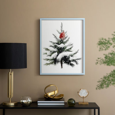 «Christmas Holiday Art», reproduction encadrée CECL - bois massif