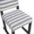 Set of 6 Modern Striped Dining Chairs, Black Solid Wood Sled Legs-1372520359-1372520352-1372520345