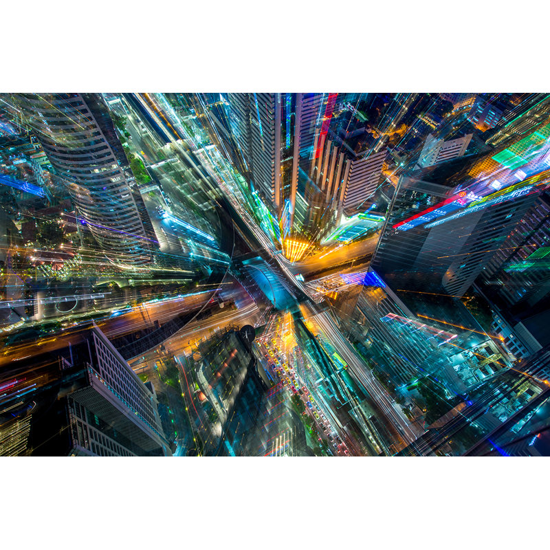 Metrio Pole - Print on Plastic / Acrylic, 80cm H x 120cm W x 10cm D, Black Frame