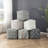 Modern Square Pouf Jacquard Fabric Upholstery Ottoman, Footstool, Non-Slip Floor Pouf, Bean Bag Chair, 1Pc Sitting Pouf