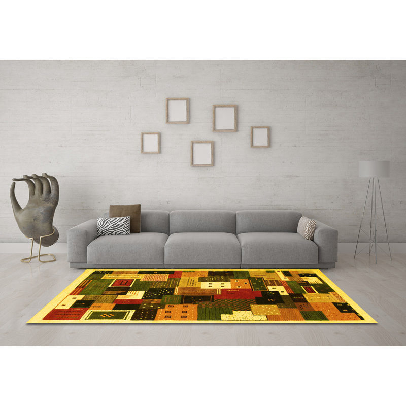 Performance Abstract Indoor Rug, Square 4'