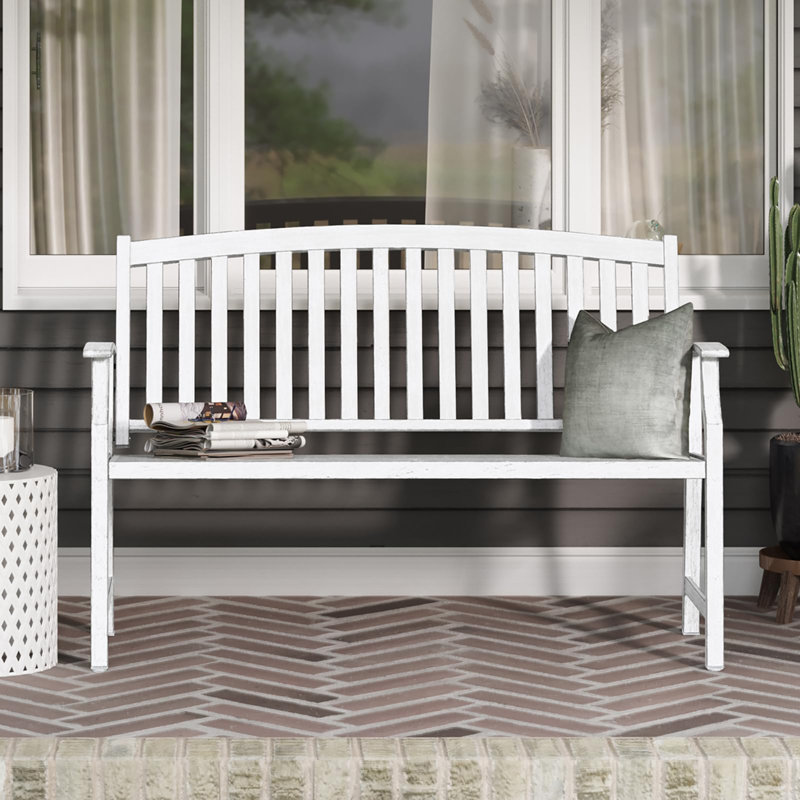 Banc de jardin pour l'extérieur, Blanc
