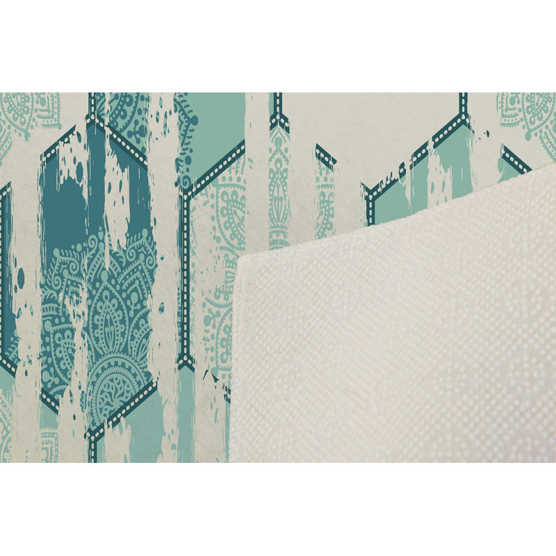Premium Hall Carpet, 3.3 x 6.6 Feet, 100% Polyester, 0.3 in Pile Height | Antibacterial, Non-Slip Underside, Machine Washable | Elegant 3D Digital Print Design, Perfect for Entryways & Living Rooms