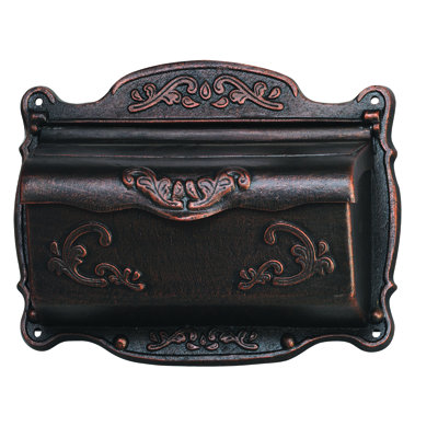 Antique Bronze Cast Aluminum Wall Mounted Mailbox