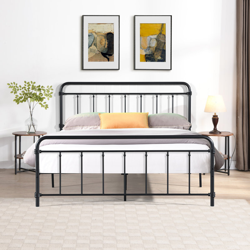 Justine Metal Slat Bed, Queen, Copper