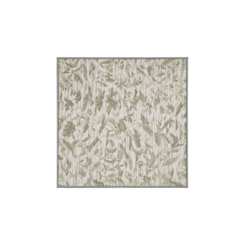 Tapis gris soyeux et moelleux, Carré 8 pi