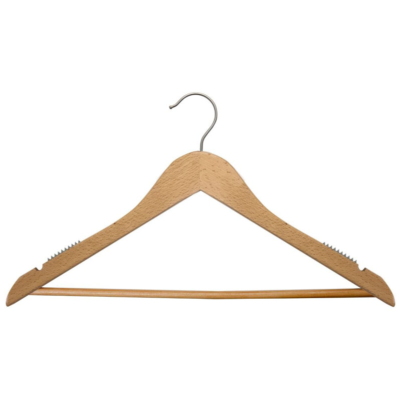 Cintre standard en bois Filip, Chrome brossé / noyer, 100