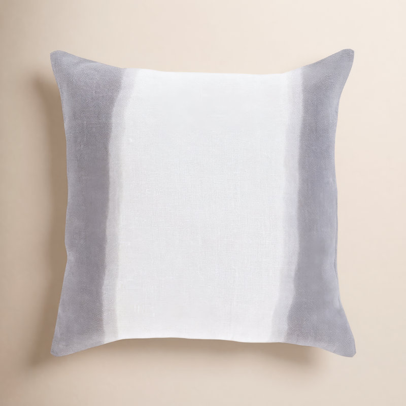Striped Reversible Throw Pillow, Olive, 20" H x 20" W x 4" D, Down