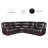 Malounta Wellkamp Leather 6-Piece Power Reclining Sectional-1686270172
