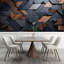 Modern Dark Wood 3D Geometric Panel Wall Mural Design-1698924687