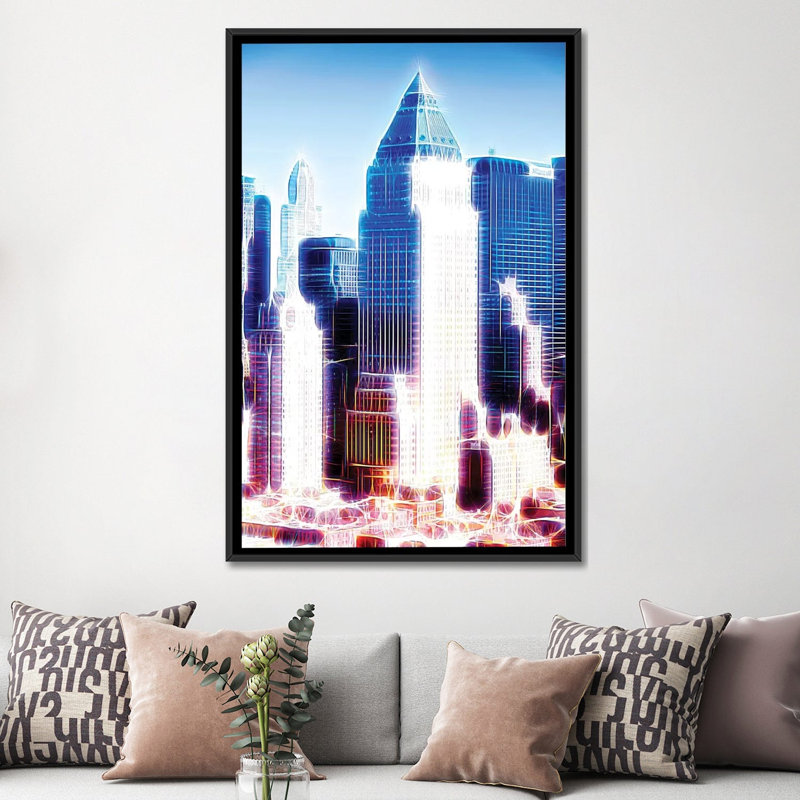 «Blue Summit», impression sur toile, H 60 po x l 40po x P 1,5 po, Pas de tapis, Toile tendue