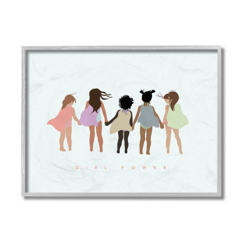 « Girl Power phrase » inclusive Superheroes de Leah Straatsma-impression d’art graphique, H 20 po x l 16 po x 1,5 po