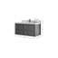 Ensemble de meuble-lavabo simple 42 po avec plateau en quartz Tralyn