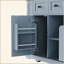 Grand îlot de cuisine avec abattant, prise de courant, support de rangement interne pour porte, chariot de cuisine sur roulettes sur 5 roulettes avec 5 supports latéraux ouverts pour la cuisine, la salle à manger (n'inclut pas les tabourets de bar)-378116785