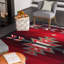 Tapis d'intérieur rouge / noir de style sud-ouest Hilander-21292464