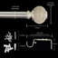 Ensemble de tringle à rideaux simple réglable 1-1 / 8 po -1358630034-1358630035