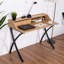 Solid Wood Top Metal Base Writing Desk