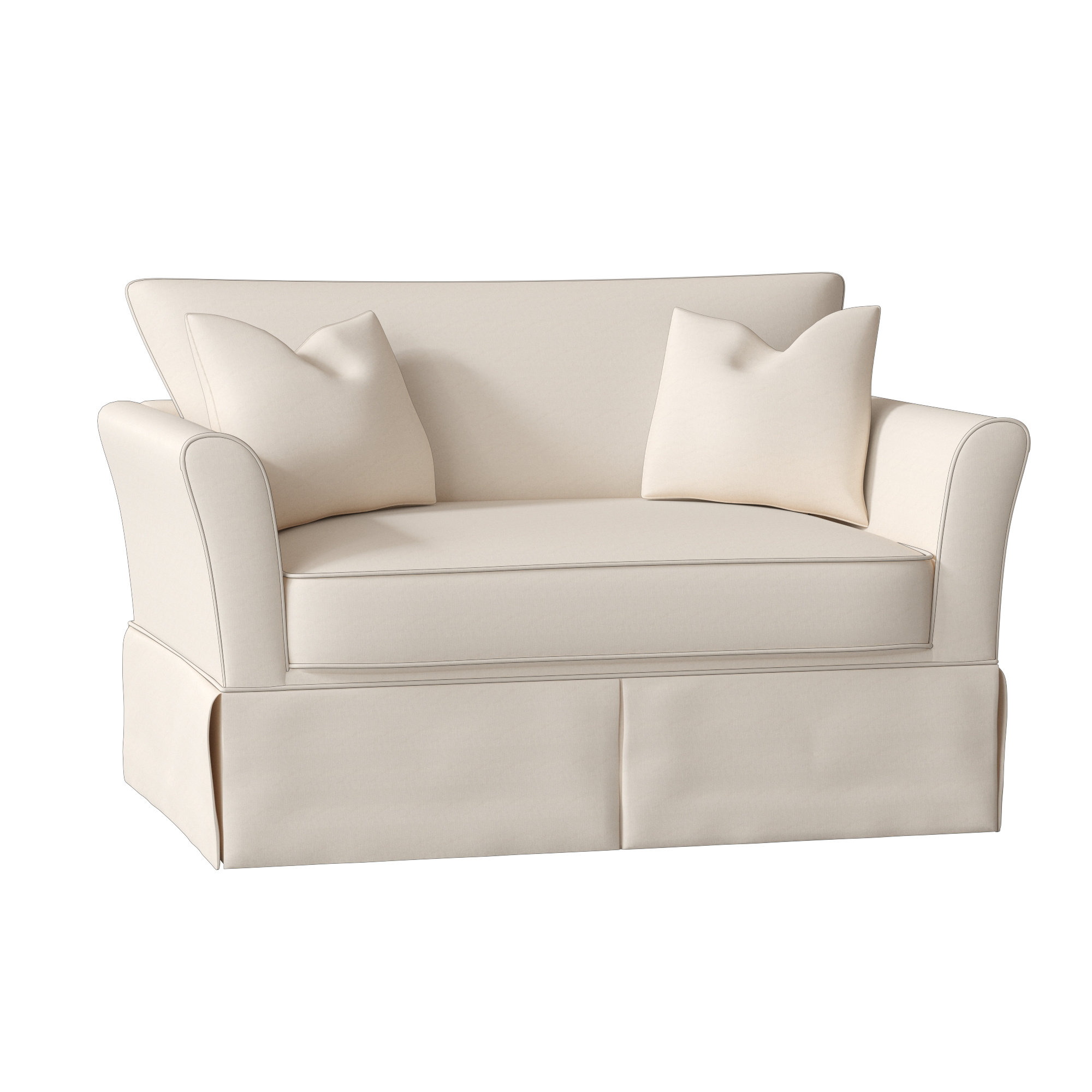 Shelby Upholstered Chair And A Half, Bayou Natural Canvas