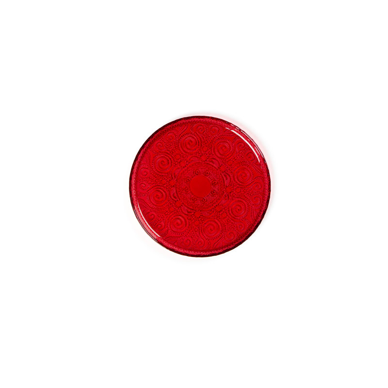 Serving Plate Arabesque Red 21 Cm, Red