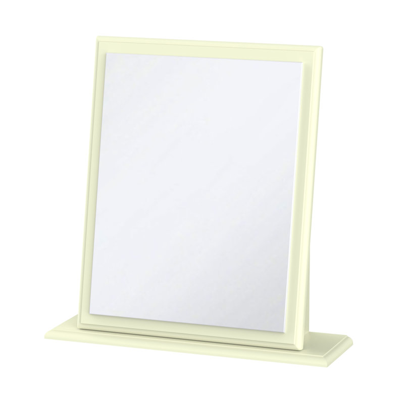 Fully Assembled Meansville Accent Mirror, Cream