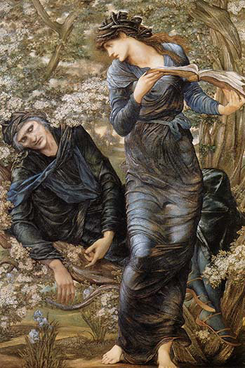 The beguiling of merlin par edward burne-jones-impression, H 36 po x l 24 po x P 1,5 po