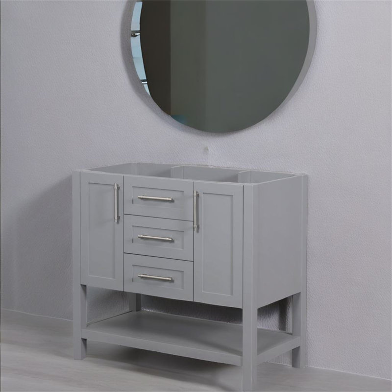 35.4'' Single Bathroom Vanity Base Only in Gray