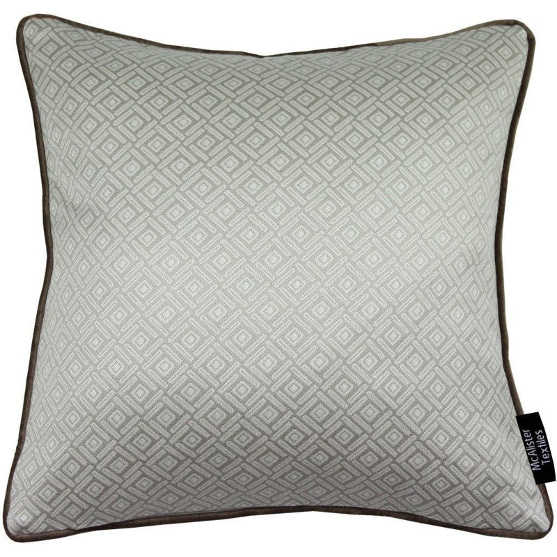 Hudepohl Geometric Square Cushion Cover, 49 x 49cm, Taupe