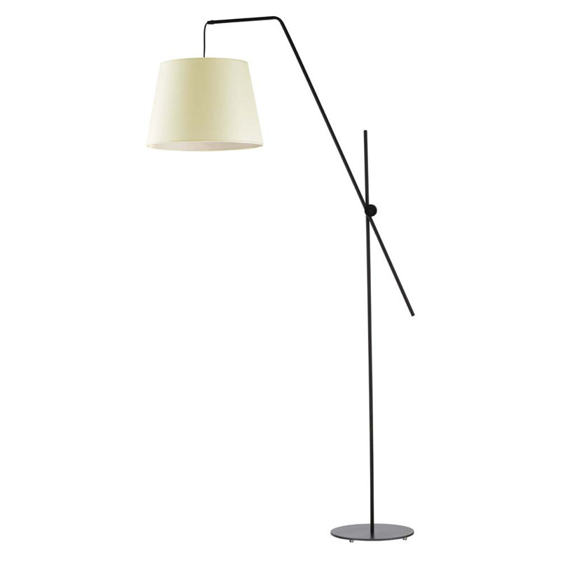 Ayash 176 H cm Task Floor Lamp, Ecru, Black